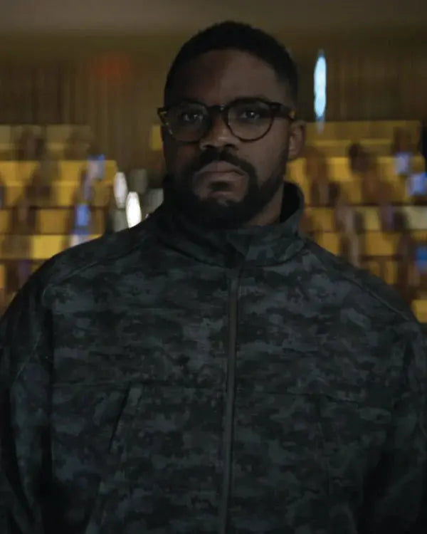 3 Body Problem 2024 Jovan Adepo Camouflage Jacket Our Premium Leather Jacket Gives You Timeless Style