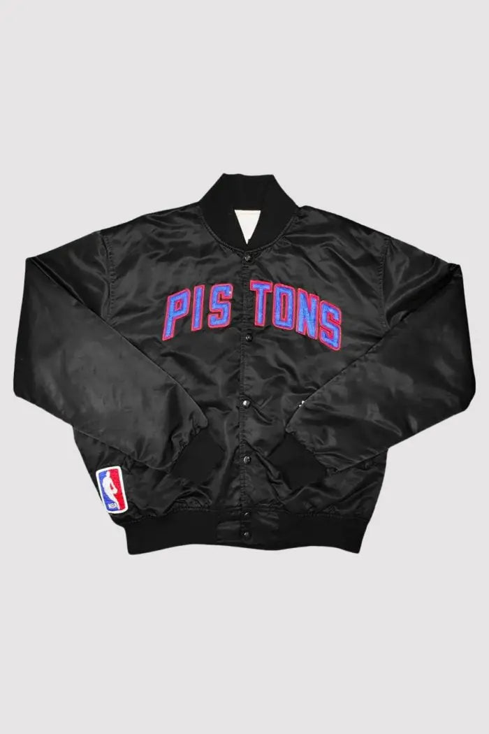 80’s Detroit Pistons Black Varsity Jacket - California Jacket