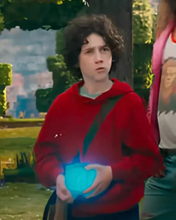 A Minecraft Movie 2025 Sebastian Eugene Hansen Red Hoodie - California Jacket