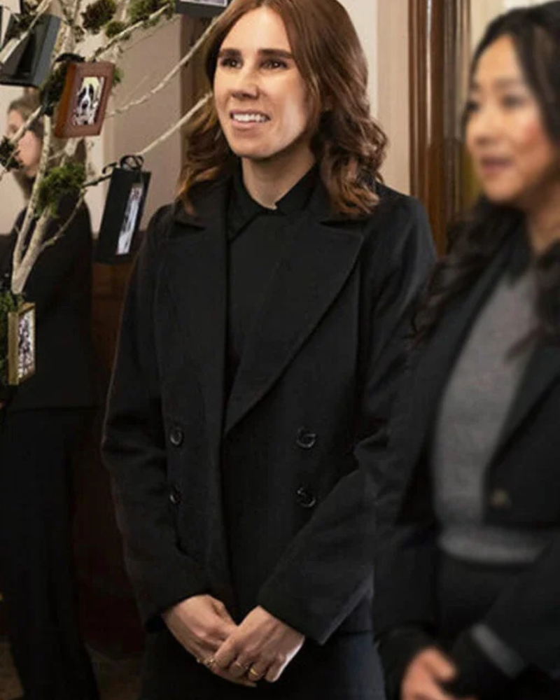 Zosia Mamet Laid S01 Black Peacoat - California Jacket