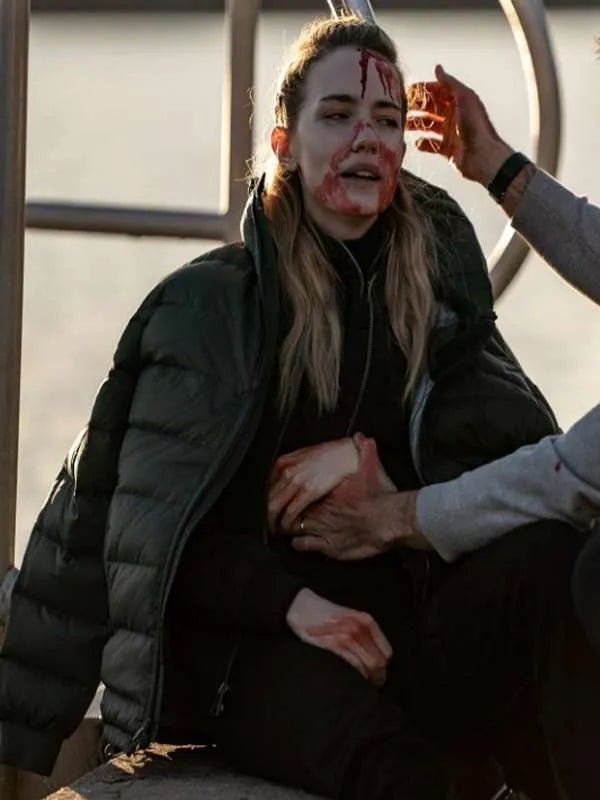 Willa Fitzgerald Alarum 2025 Green Puffer Jacket - California Jacket