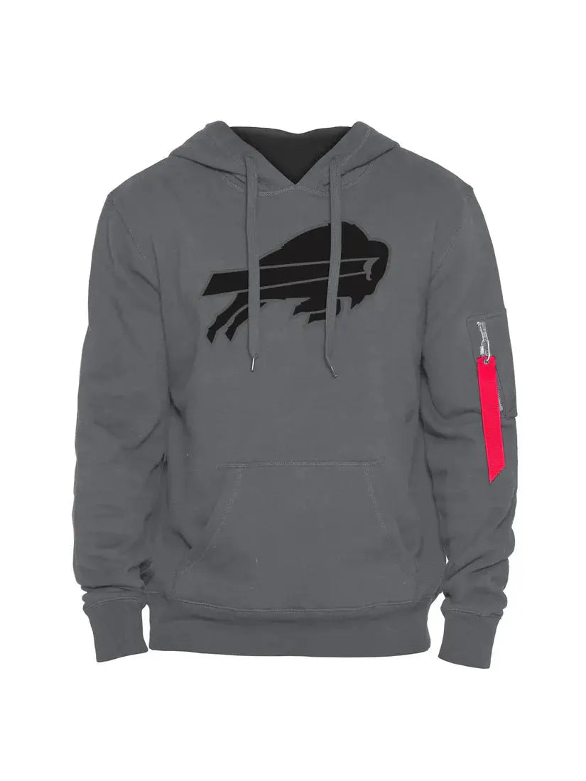 Buffalo Bills X Alpha X New Era Grey Hoodie Dallas Jacket
