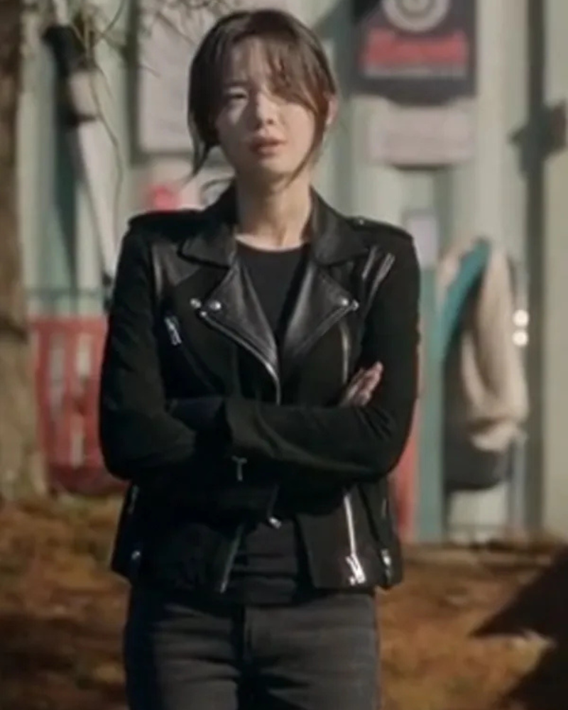 Yoo In-young The Trunk Tv Series Black Biker Jacket - California Jacket