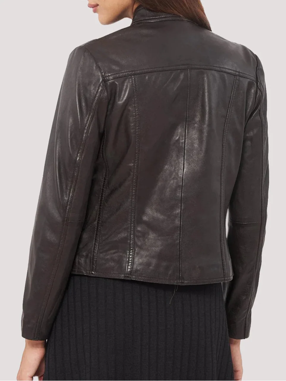 Classics Front Pocket Brown Leather Jacket