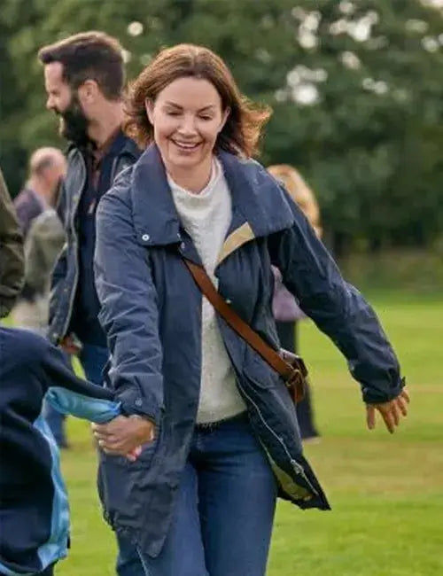 A Scottish Love Scheme Erica Durance Blue Jacket - California Jacket