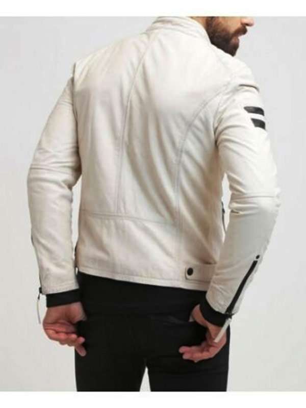Men Genuine Lambskin Leather Motorcycle Jacket