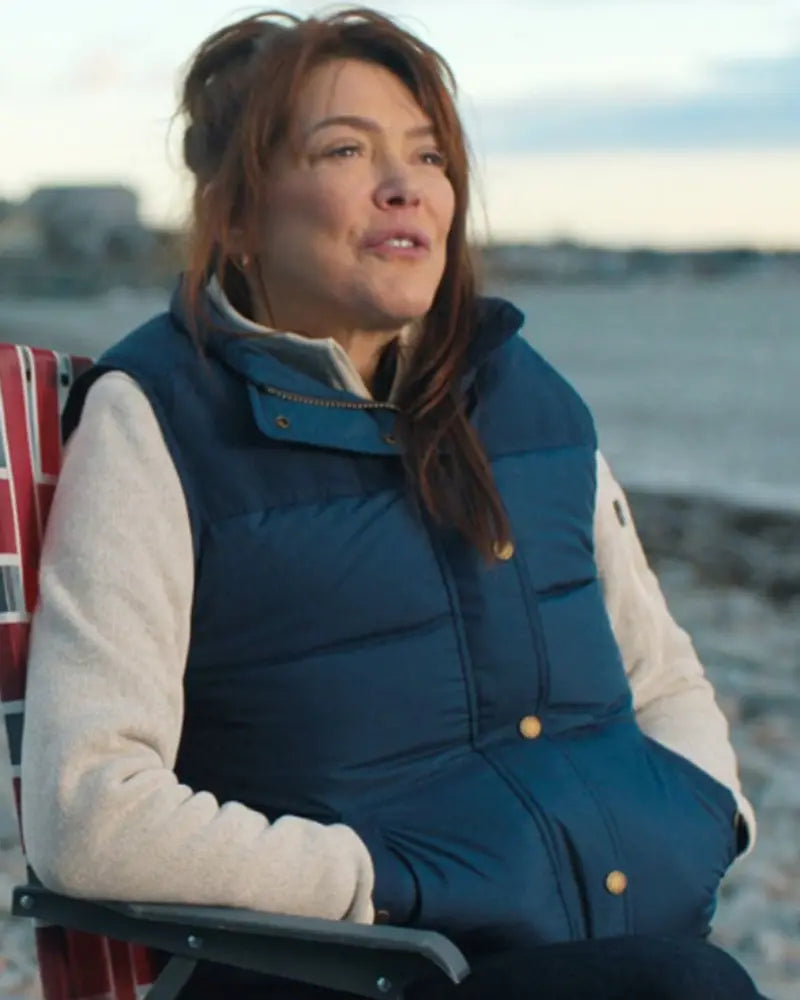 Phoebe Lancaster Sullivan’s Crossing S02 Blue Puffer Vest - California Jacket