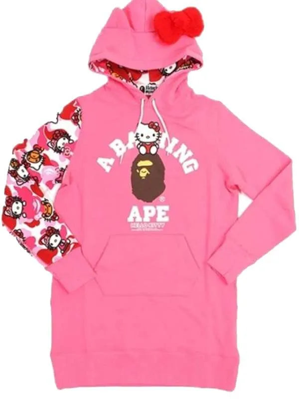 Pink Bape X Hello Kitty Hoodie - California Jacket