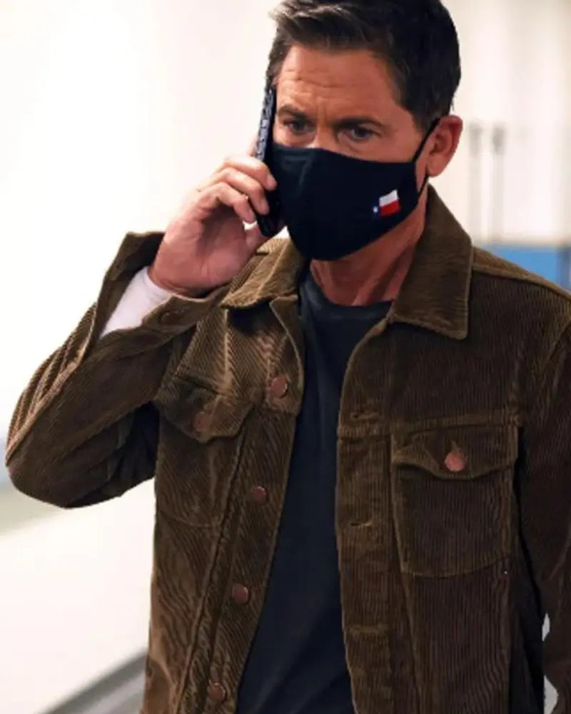 9-1-1 Lone Star S02 Owen Strand Brown Jacket - California Jacket