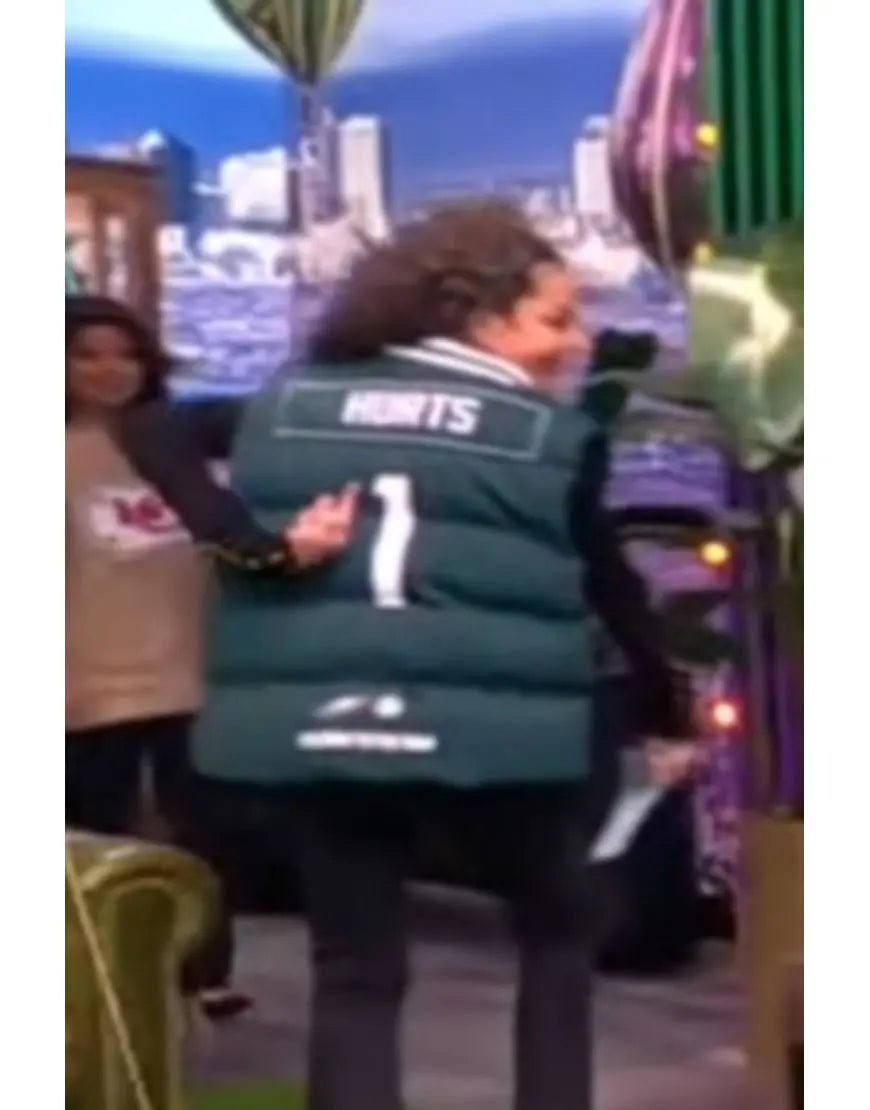 The View 2025 Sunny Hostin Green Eagles Puffer Vest - California Jacket