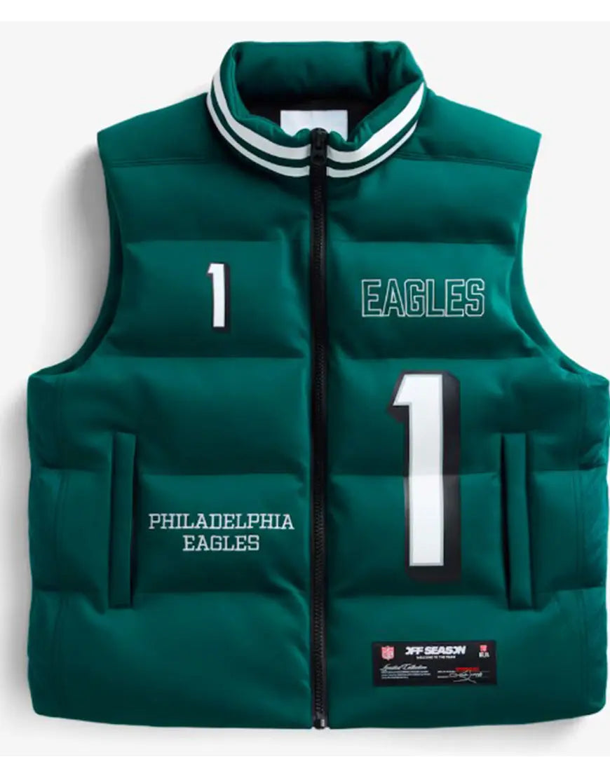 The View 2025 Sunny Hostin Green Eagles Puffer Vest - California Jacket