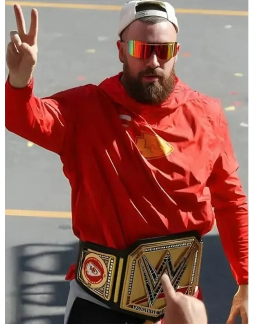Travis Kelce Super Bowl Lviii Victory Parade Hoodie - California Jacket