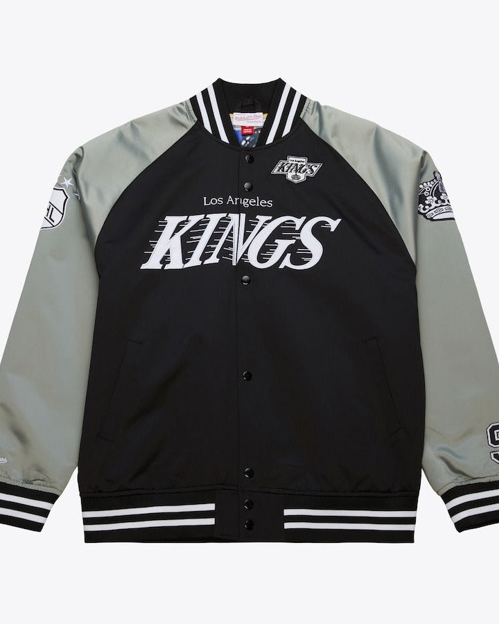 Wayne Gretzky Black Los Angeles Kings Satin Jacket - California Jacket