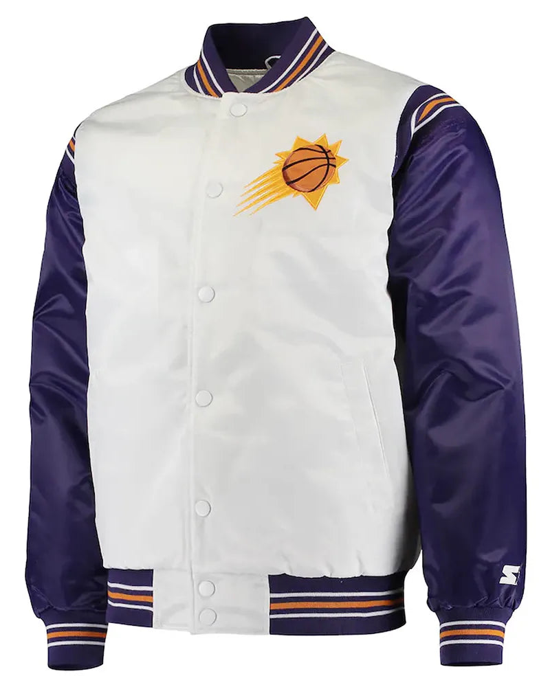 White/Purple Phoenix Suns Renegade Jacket - California Jacket