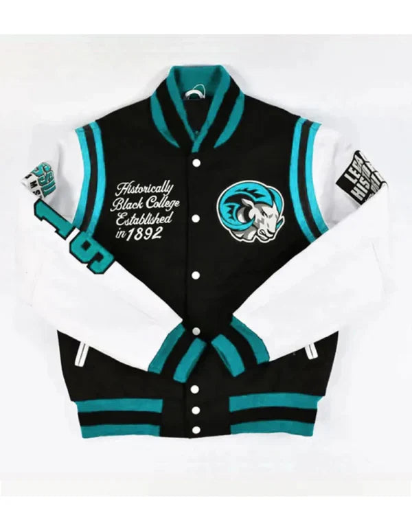 Winston-Salem State University HBCU Motto 2.0 Varsity Black and White Jacket - California Jacket