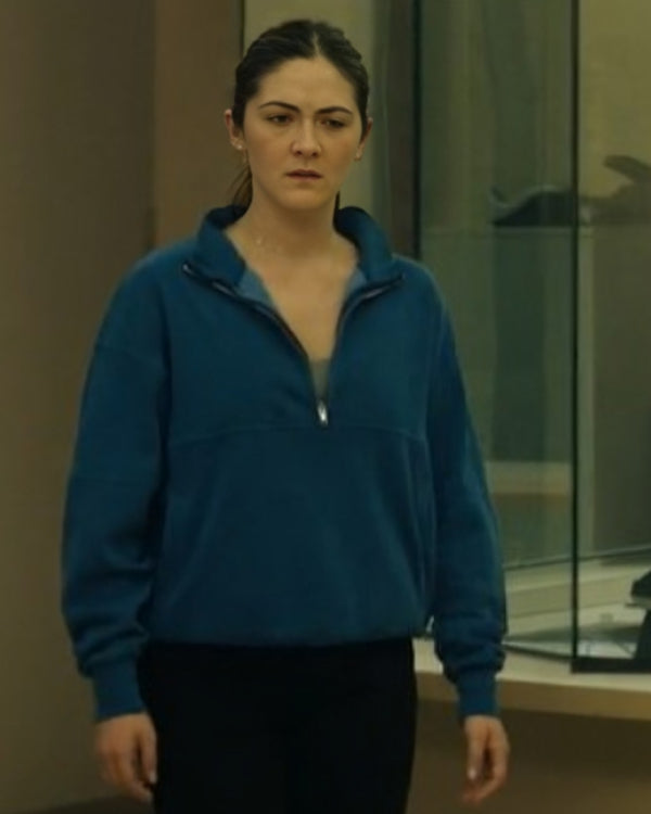Wish You Were Here 2025 Isabelle Fuhrman Blue Sweatshirt - California Jacket