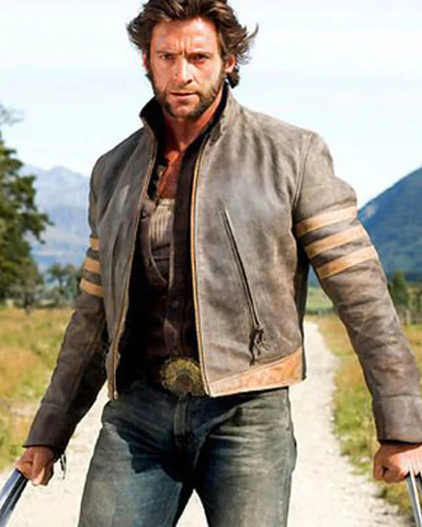 X-Men Origins: Wolverine Hugh Jackman Leather Jacket - California Jacket