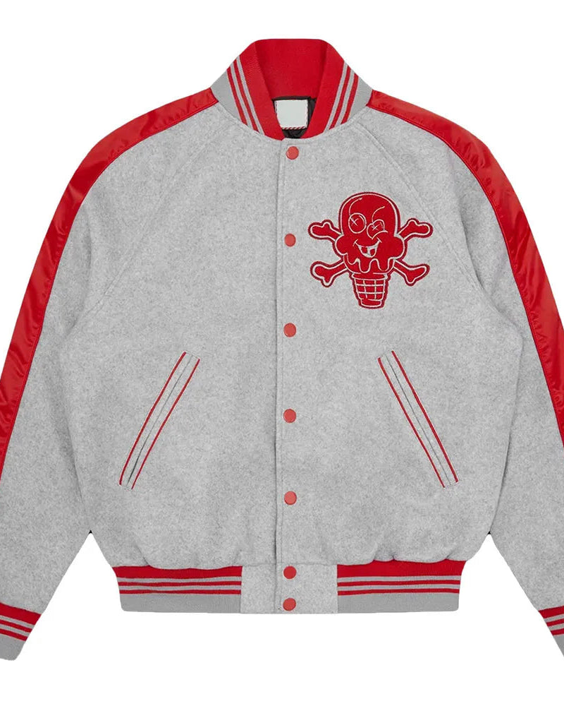 Cones and Bones ICECREAM Gray Varsity Jacket California Jacket