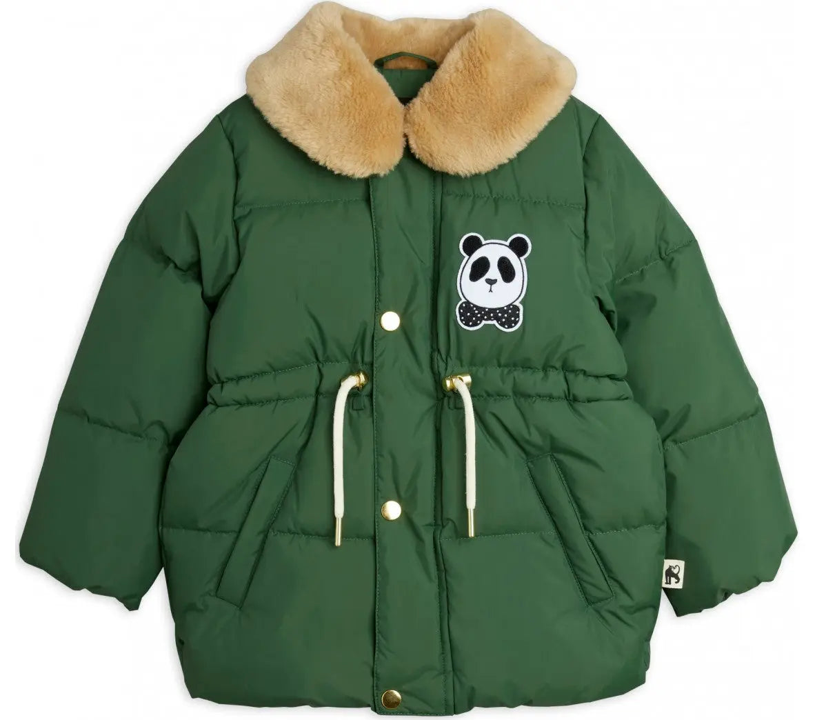 PANDA Patch Puffer Jacket Green - California Jacket